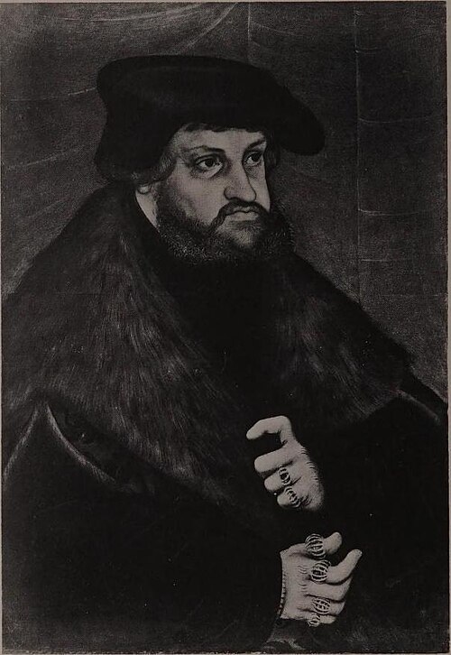 Portrait of Frederick the Wise, 1522, Lucas Cranach l'Ancien