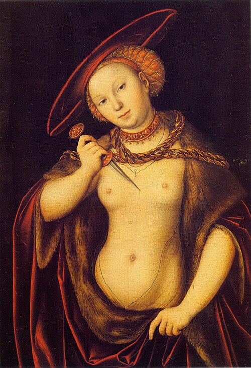 Lucretia, 1525, Lucas Cranach l'Ancien