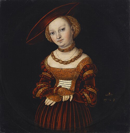 Portrait d'une dame, 1527, Lucas Cranach l'Ancien