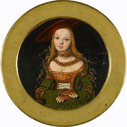 Roundel Portrait of a Young Woman, 1526, Lucas Cranach l'Ancien