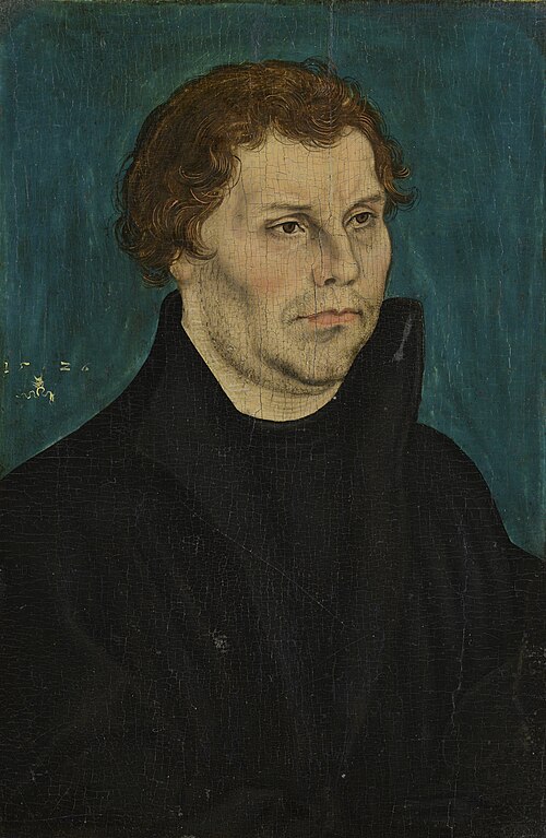 Martin Luther, half-length, facing right, 1526, Lucas Cranach l'Ancien