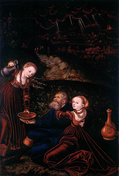 Lot and his Daughters, 1529, Lucas Cranach the Elder