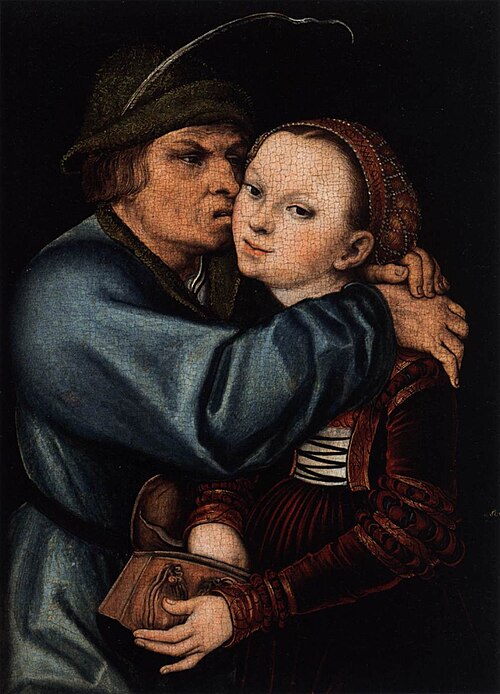 Peasant and Prostitute, 1527, Lucas Cranach l'Ancien