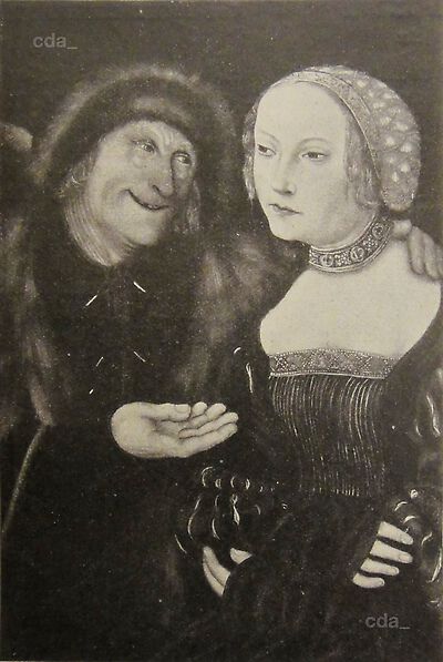 An Ill-matched Pair, 1530, Lucas Cranach l'Ancien