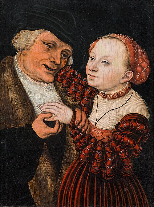The ill-matched Lovers, 1530, Lucas Cranach l'Ancien