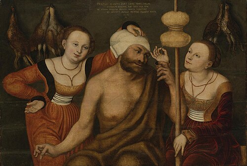Hercules and Omphale, 1531, Lucas Cranach the Elder