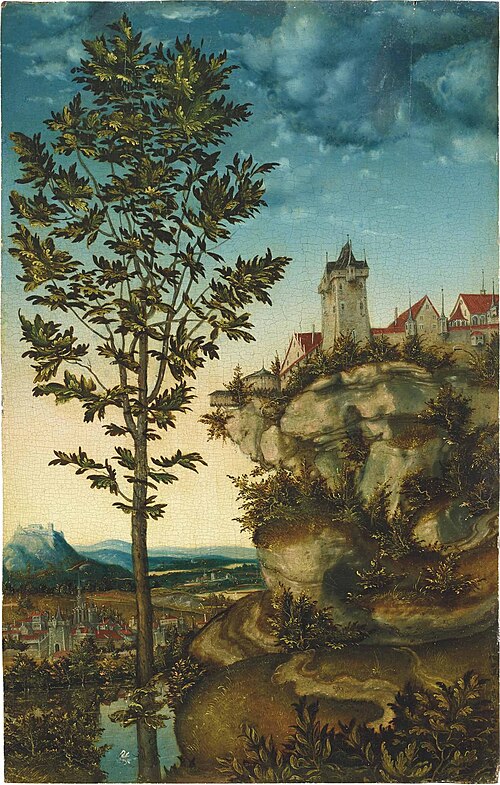 Landscape (fragment), 1527, Lucas Cranach the Elder