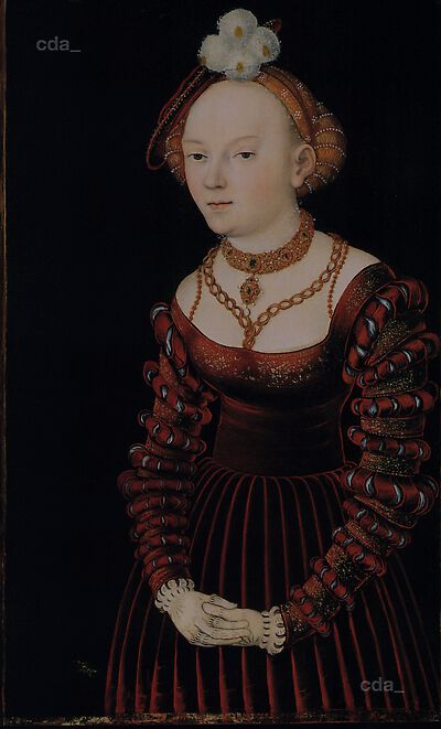 Portrait of a Young Lady, knee-length, 1530, Lucas Cranach the Elder