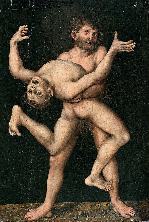 Hercule et Antée, 1530, Lucas Cranach l'Ancien