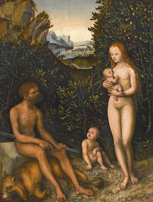 A Faun and his family, 1531, Lucas Cranach the Elder