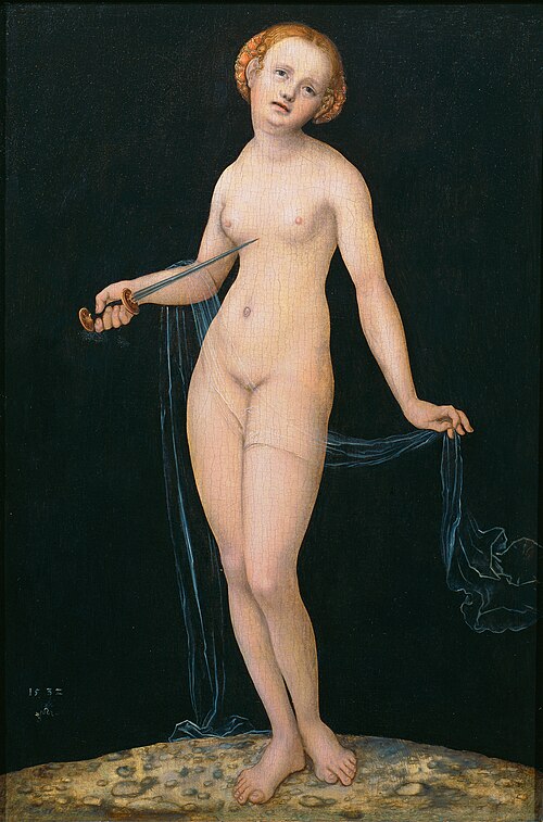Lucretia, 1532, Lucas Cranach l'Ancien