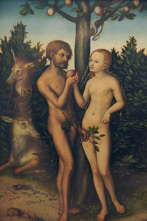 Adam et Ève, 1532, Lucas Cranach l'Ancien