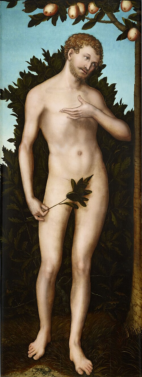 Adam, 1533, Lucas Cranach l'Ancien