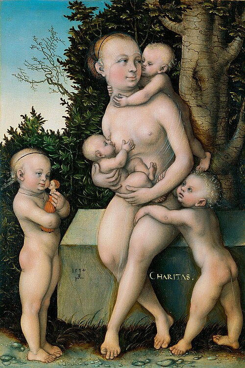 Charity, 1534, Lucas Cranach l'Ancien