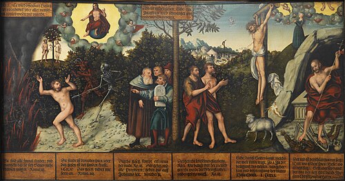 Allegory of Law and Grace, 1537, Lucas Cranach the Elder