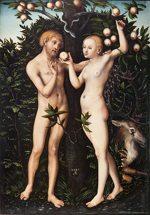 Adam and Eve, 1538, Lucas Cranach the Elder