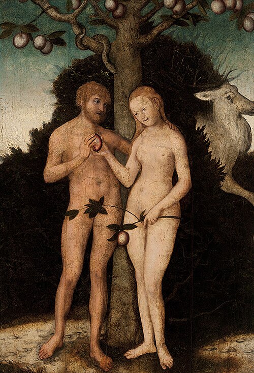 Adam et Ève, 1535, Lucas Cranach l'Ancien