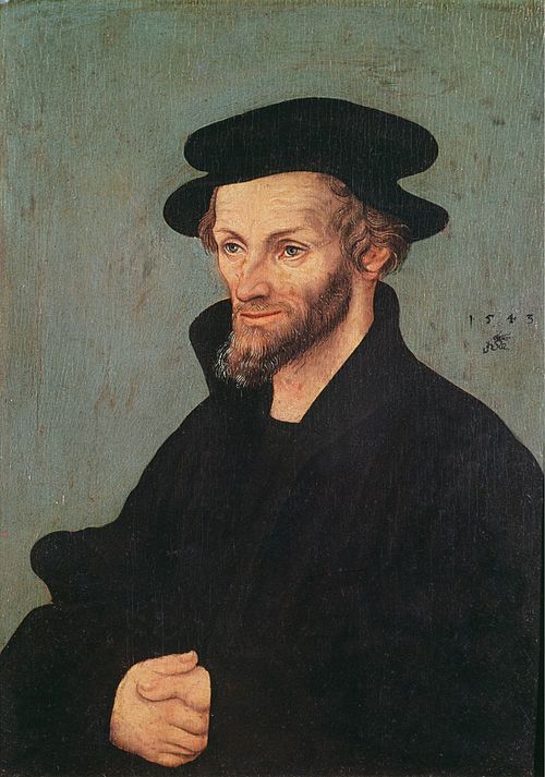 Portrait of Philipp Melanchton, 1543, Lucas Cranach l'Ancien