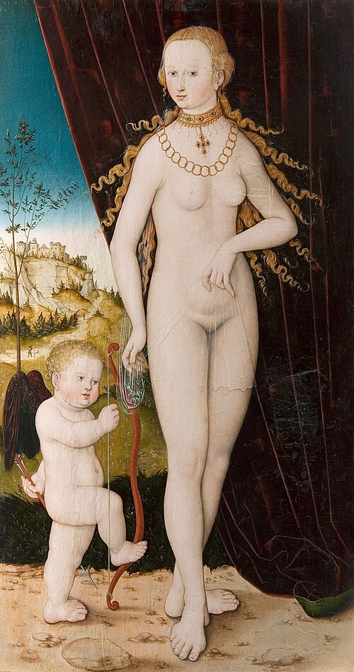 Vénus avec Cupidon, 1520, Lucas Cranach l'Ancien