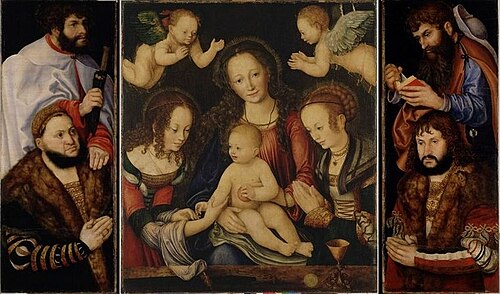 Altarpiece of the Virgin, or so-called Princes', 1510, Lucas Cranach l'Ancien