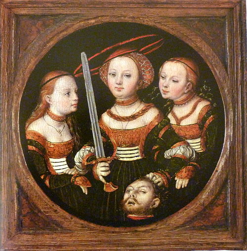 Judith avec la tête de Holopherne, 1525, Lucas Cranach l'Ancien
