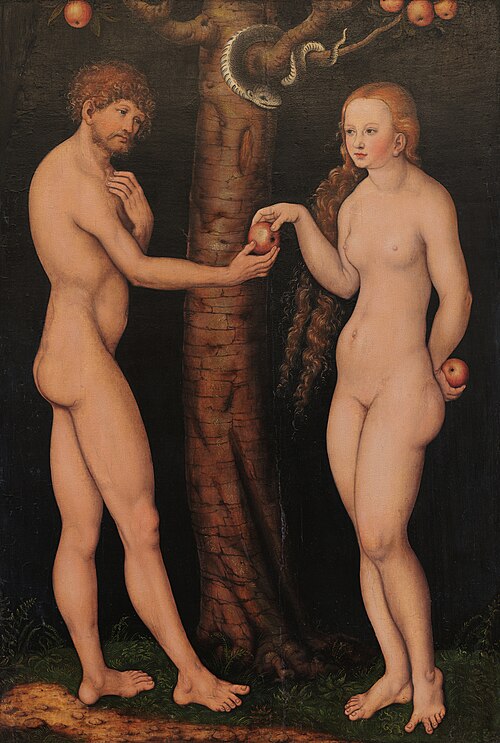 Adam et Ève, 1520, Lucas Cranach l'Ancien