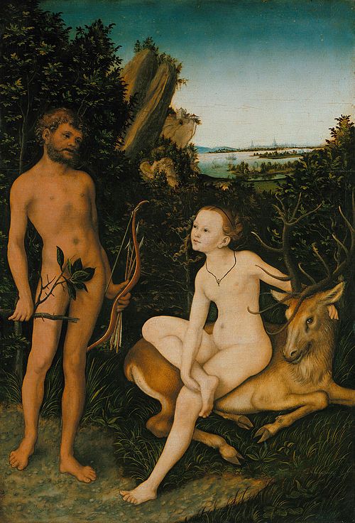 Apollo and Diana in forest landscape, 1530, Lucas Cranach l'Ancien