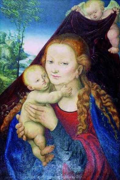 Vierge à l'Enfant., 1525, Lucas Cranach l'Ancien