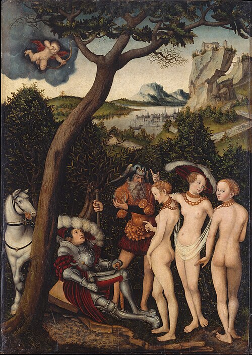 Le Jugement de Pâris, 1528, Lucas Cranach l'Ancien
