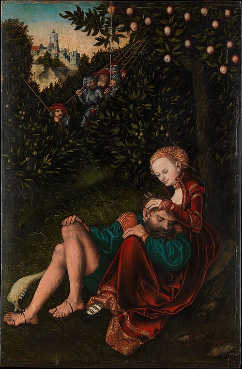 Samson et Dalila, 1528, Lucas Cranach l'Ancien