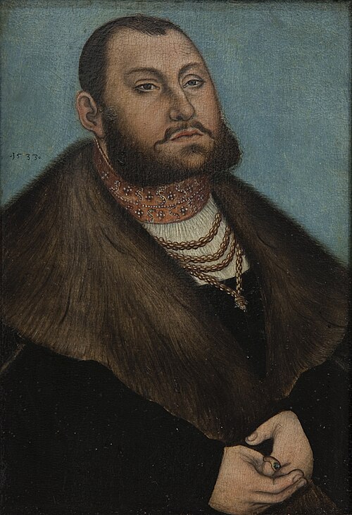 Portrait of the Elector John Frederic the Magnanimous of Saxony (1503-1554), 1533, Lucas Cranach l'Ancien