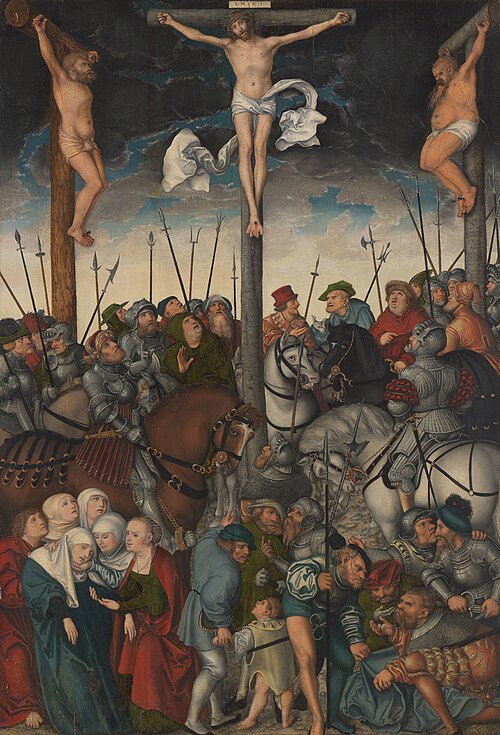La Crucifixion, 1538, Lucas Cranach l'Ancien