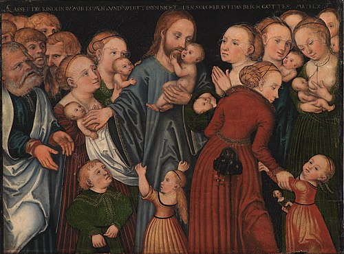 Christ Blessing the Children, , Lucas Cranach l'Ancien