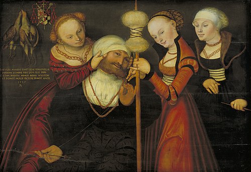 Hercules with Omphale, 1535, Lucas Cranach l'Ancien