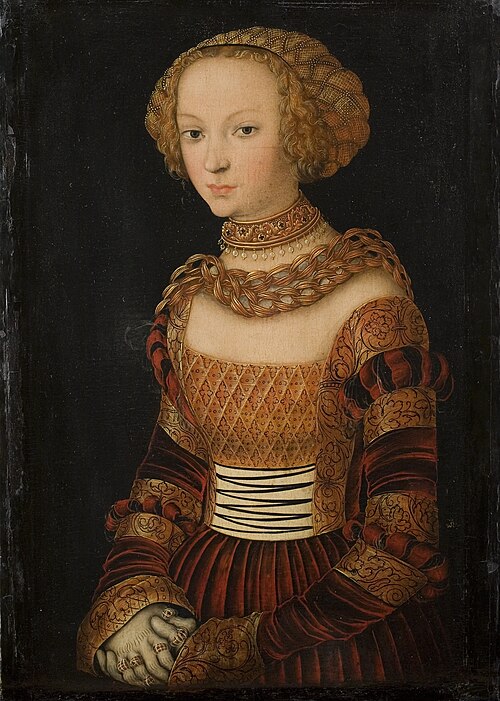 Portrait of a Young Woman. Princess Emily of Saxony?, 1537, Lucas Cranach l'Ancien