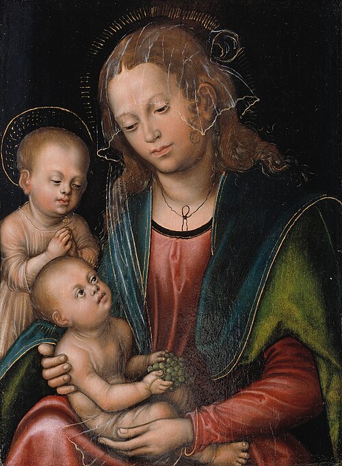 Virgin and Child Adored by the Infant St John, 1512, Lucas Cranach l'Ancien