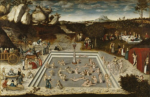 Fontaine de jouvence, 1546, Lucas Cranach l'Ancien