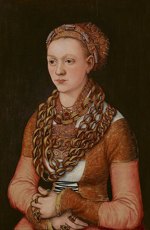 Portrait of Anna Buchner, ne Lindacker, 1520, Lucas Cranach l'Ancien