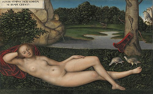La Nymphe à la source, 1530, Lucas Cranach l'Ancien