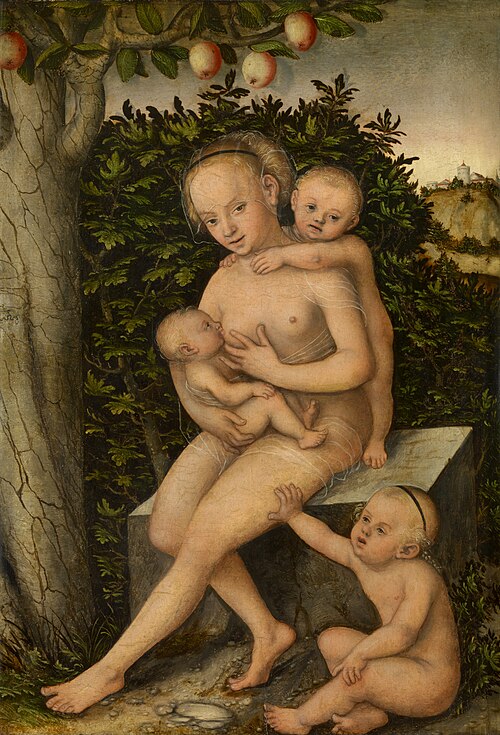 Caritas, 1540, Lucas Cranach the Elder