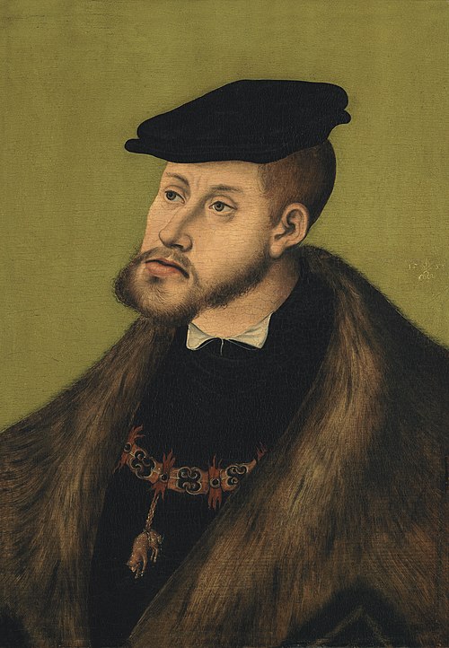 Portrait de l'empereur Charles V., 1533, Lucas Cranach l'Ancien