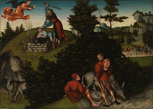 Le Sacrifice d'Abraham, 1530, Lucas Cranach l'Ancien