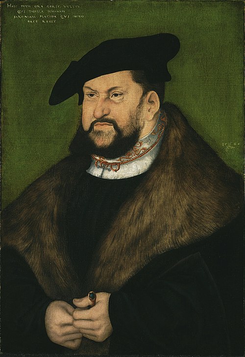 Portrait of Johannes the Steadfast, Elector of Saxony, 1526, Lucas Cranach l'Ancien