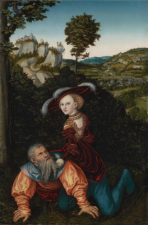 Phyllis et Aristote, 1530, Lucas Cranach l'Ancien
