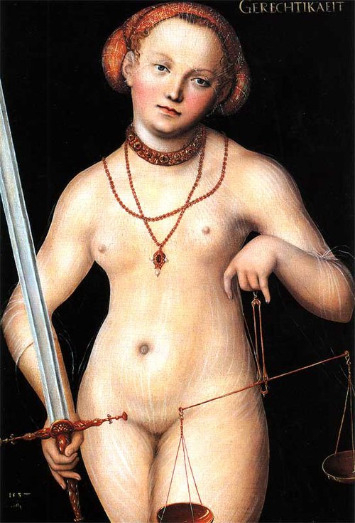 Justice, 1537, Lucas Cranach l'Ancien