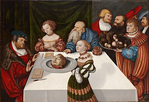 Le Festin d'Hérode, 1531, Lucas Cranach l'Ancien