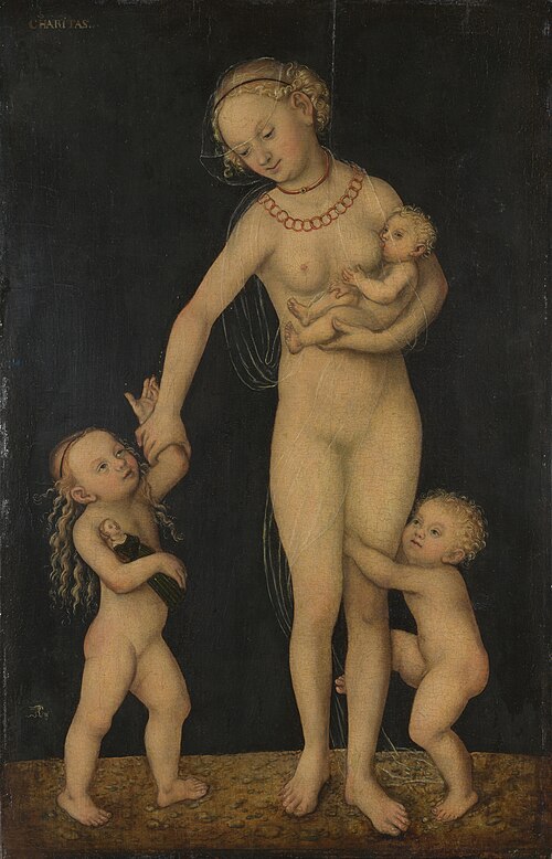 Charity, 1540, Lucas Cranach l'Ancien