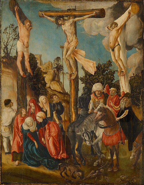 Crucifixion, 1500, Lucas Cranach l'Ancien