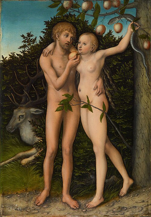 Chute de l'homme, 1537, Lucas Cranach l'Ancien
