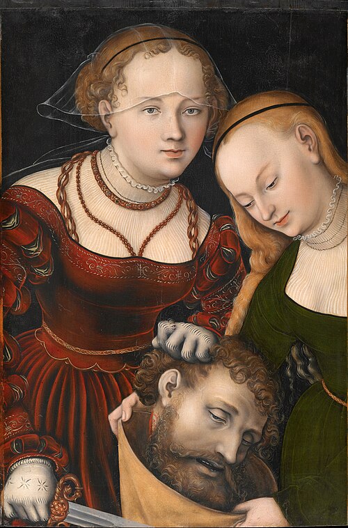 Judith with the head of Holofernes and a servant, 1530, Lucas Cranach l'Ancien